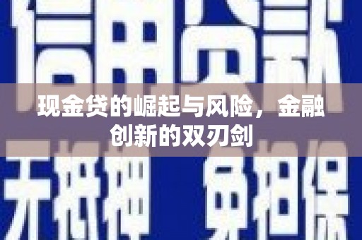 惠城现金贷的崛起与风险，金融创新的双刃剑
