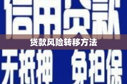 惠城贷款风险转移方法
