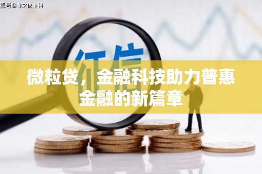 惠城微粒贷，金融科技助力普惠金融的新篇章
