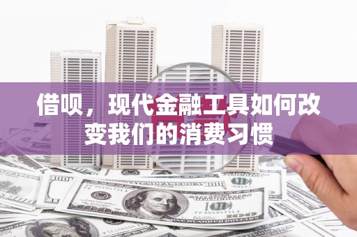 惠城借呗，现代金融工具如何改变我们的消费习惯