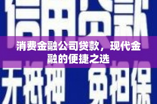 惠城消费金融公司贷款，现代金融的便捷之选